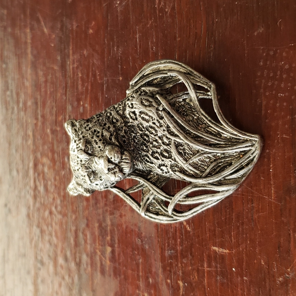Metzke 1990 Pewter Leopard Brooch